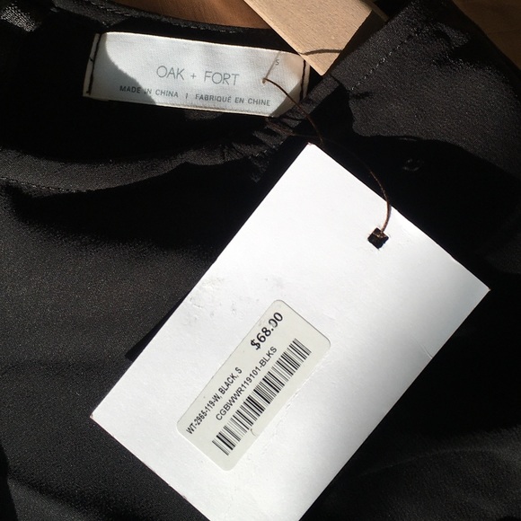 OAK + FORT Black Silk Blouse - Picture 2 of 5